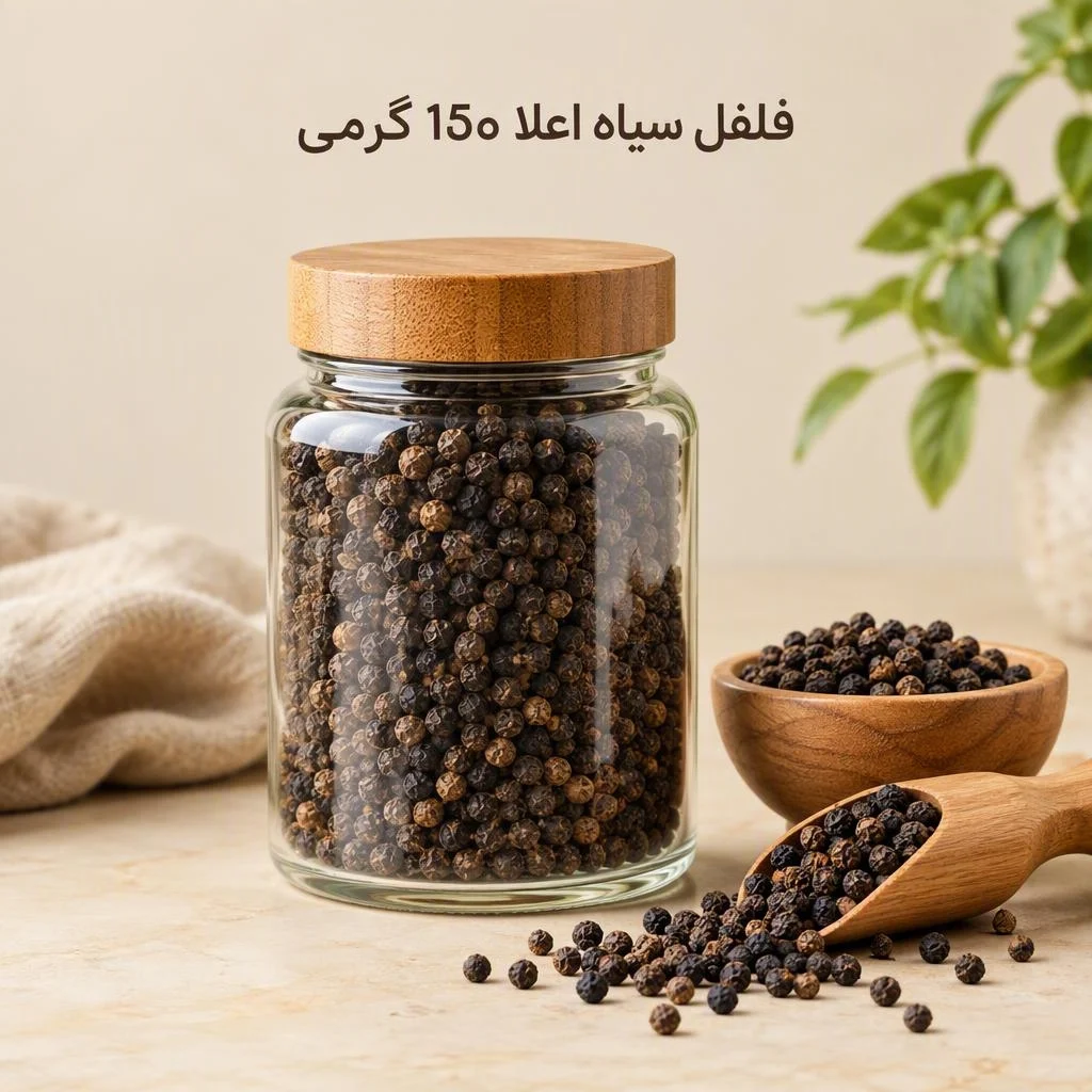فلفل سیاه اعلا 150 گرمی فلفل سیاه اعلا 150 گرمی